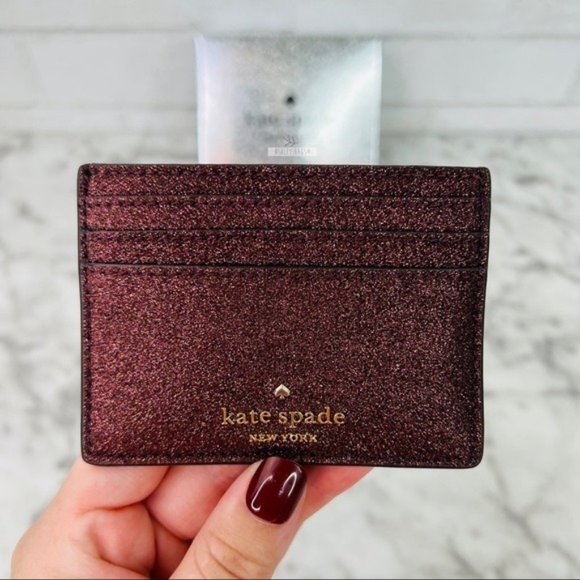 Kate Spade Love Shack Glitter Heart Purse Crossbody & Shimmy Card Holder Wallet - Picture 12 of 16